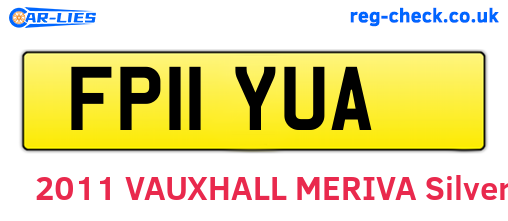 FP11YUA are the vehicle registration plates.