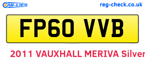 FP60VVB are the vehicle registration plates.