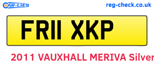 FR11XKP are the vehicle registration plates.