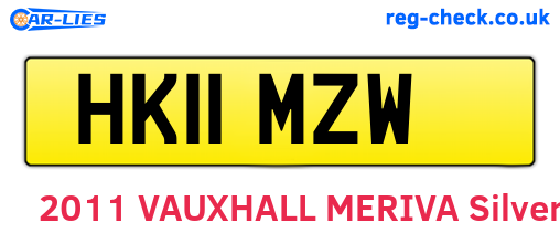 HK11MZW are the vehicle registration plates.