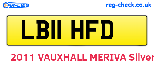 LB11HFD are the vehicle registration plates.