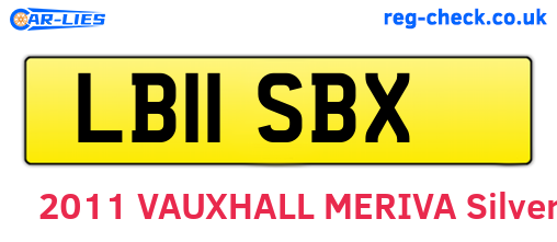 LB11SBX are the vehicle registration plates.