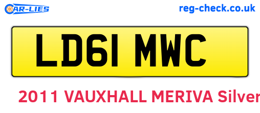 LD61MWC are the vehicle registration plates.