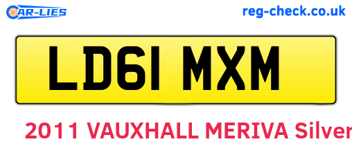 LD61MXM are the vehicle registration plates.