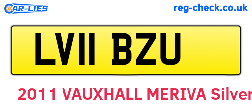 LV11BZU are the vehicle registration plates.