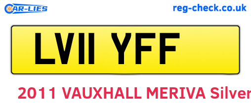 LV11YFF are the vehicle registration plates.