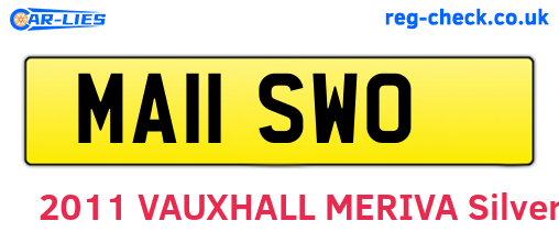 MA11SWO are the vehicle registration plates.