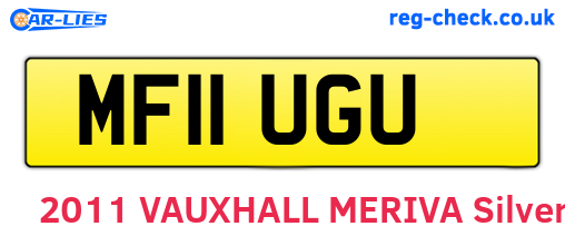 MF11UGU are the vehicle registration plates.