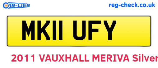 MK11UFY are the vehicle registration plates.