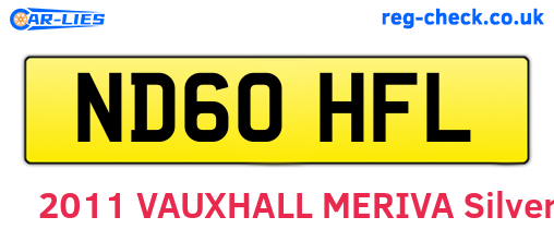 ND60HFL are the vehicle registration plates.