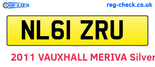 NL61ZRU are the vehicle registration plates.