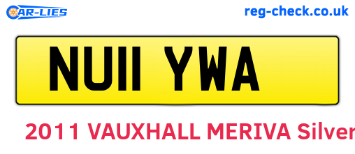 NU11YWA are the vehicle registration plates.