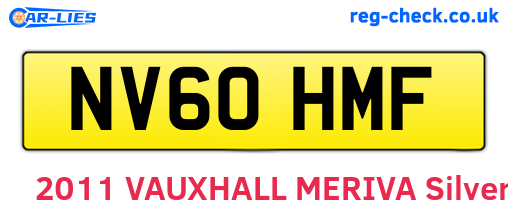 NV60HMF are the vehicle registration plates.