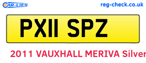 PX11SPZ are the vehicle registration plates.