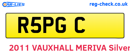 R5PGC are the vehicle registration plates.