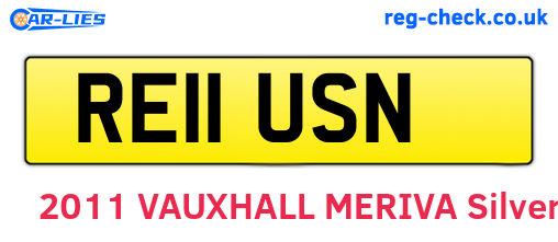 RE11USN are the vehicle registration plates.