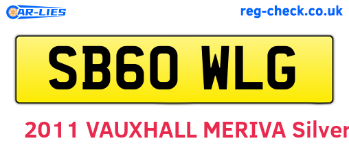 SB60WLG are the vehicle registration plates.