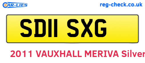 SD11SXG are the vehicle registration plates.