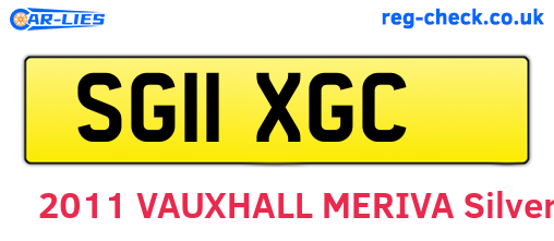 SG11XGC are the vehicle registration plates.