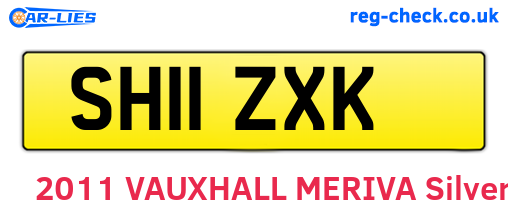 SH11ZXK are the vehicle registration plates.