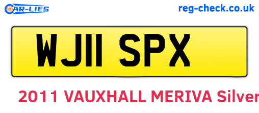WJ11SPX are the vehicle registration plates.