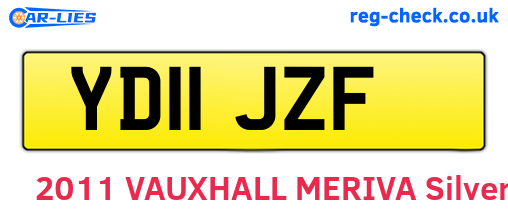 YD11JZF are the vehicle registration plates.