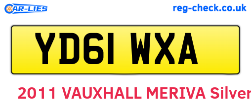 YD61WXA are the vehicle registration plates.