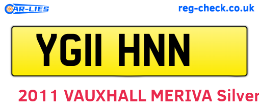YG11HNN are the vehicle registration plates.