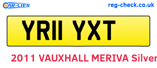YR11YXT are the vehicle registration plates.