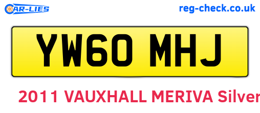 YW60MHJ are the vehicle registration plates.