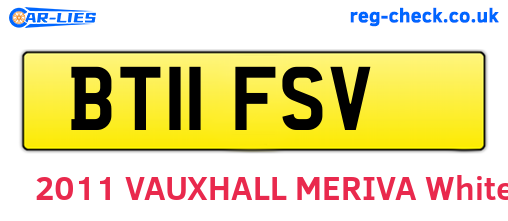 BT11FSV are the vehicle registration plates.
