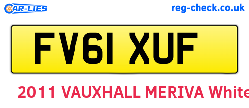 FV61XUF are the vehicle registration plates.