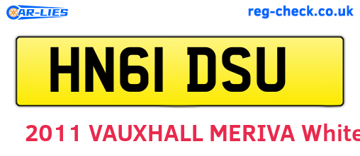 HN61DSU are the vehicle registration plates.