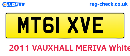 MT61XVE are the vehicle registration plates.