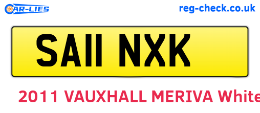 SA11NXK are the vehicle registration plates.