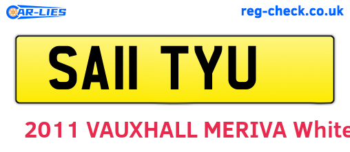 SA11TYU are the vehicle registration plates.