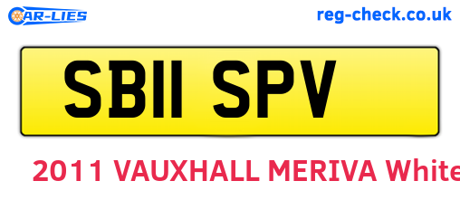 SB11SPV are the vehicle registration plates.