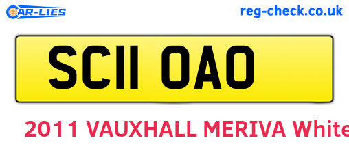 SC11OAO are the vehicle registration plates.