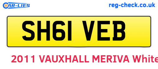 SH61VEB are the vehicle registration plates.