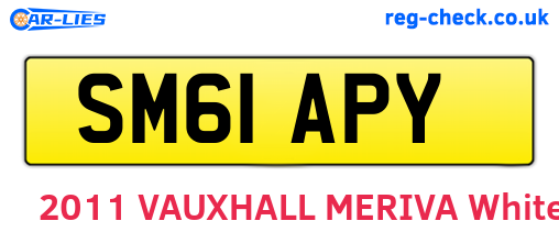 SM61APY are the vehicle registration plates.