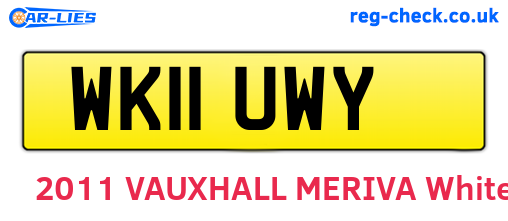 WK11UWY are the vehicle registration plates.