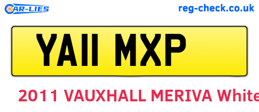 YA11MXP are the vehicle registration plates.
