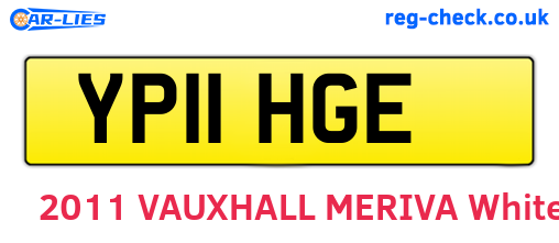 YP11HGE are the vehicle registration plates.