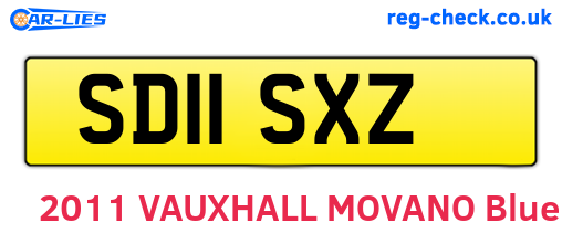 SD11SXZ are the vehicle registration plates.
