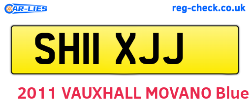 SH11XJJ are the vehicle registration plates.