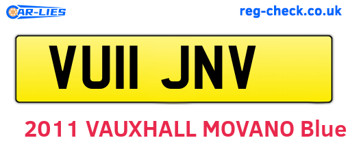 VU11JNV are the vehicle registration plates.