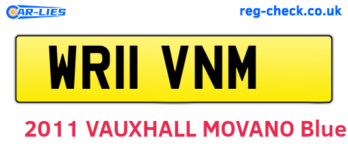 WR11VNM are the vehicle registration plates.