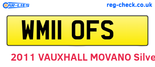 WM11OFS are the vehicle registration plates.