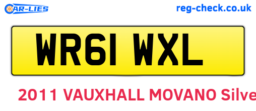 WR61WXL are the vehicle registration plates.