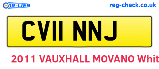 CV11NNJ are the vehicle registration plates.
